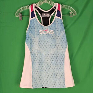 SOAS Womens Triathlon Cycling‎ Tank Top Jersey Small Blue